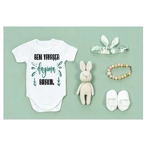 Kişiye Özel Isim Yazılabilir %100 Pamuklu Dayı Yazılı Baskılı Bebek Body Zıbın