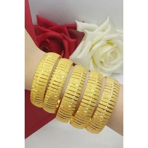 22 Ayar Altın Kaplama 1.5 cm Düz Çizgi Bilezik