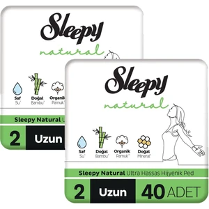 Natural Ultra Hassas Hijyenik Ped Uzun 80 Adet Ped