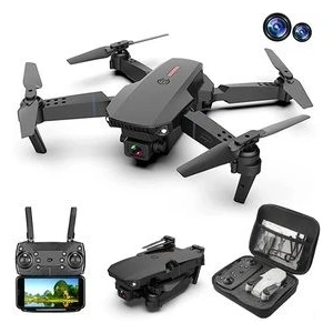 E88 Drone 4K Hd Çift Kameralı Drone App Kontrol Wifi Li Katlanabilir Quatcopter X3 Batarya Uyumlu