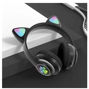 Rainwork Kedi Kulaklık 5.0 Akıllı Rgb LED Detaylı Bluetooth Kablosuz Kulaklık Çocuk Oyuncu
