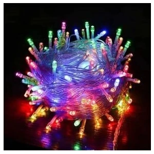 Yılbaşı LED Işık 10 Metre 100 Ledli Rgb Renk Fişli LED Işık Dekor Yılbaşı Ağacı Işığı