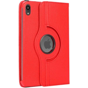 Apple iPad Mini 6.nesil 8.3.inç 2021 A2567-A2568-A2569 Kılıf Yatay Dikey Dönen Standlı Kılıf Kırmızı