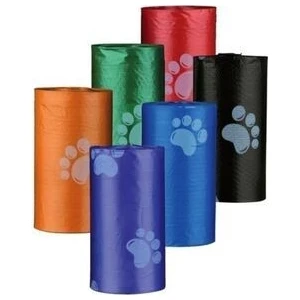 Evcil Hayvanlar Için Pati Desenli Kedi Köpek Kaka Poşeti Torbası 4 Adet Toplam 60 Adet