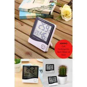 Çok Fonksiyonlu Duvar Ve Masaya Uygun Standlı Nem Derece Masa Saati Termostat