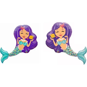 Parti Sürprizi Deniz Kızı 2 Li Mini Sahap Folyo Balon