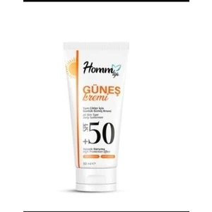Homm Bitkisel Güneş Kremi SPF 50+ - Tüm Cilt Tiplerine Uygun, Renksiz, Geniş Spektrumlu ve Hassas Cilt Dostu, 50 ml