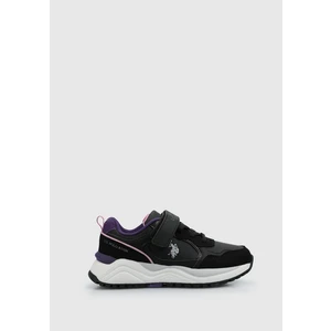 U.S. Polo Assn. Siyah Deri Kız Çocuk Sneaker