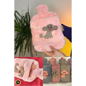 Snow Homs Peluş Kılıflı Köpek Emojili Sıcak Su Torbası 2 Litre