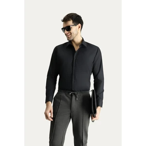 Uzun Kol Slim Fit Dar Kesim Non Iron Ütü Gerektirmeyen Pamuklu Gömlek