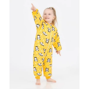 Minigimin Cicileri Erkek ve Kız Çocuk Kalın Elyaf Dolgulu 2.5 Tog Desenli Uyku Tulumu - Sarı