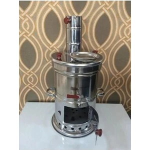 Odunlu Kömürlü Çay Semaveri Tek Musluklu Semaver 3,5lt