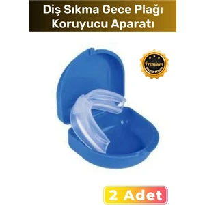 Özel Seri Diş Çene Sıkma Gece Plağı Koruyucu Aparatı Önleyici Dişlik Uyku Aparatı Gıcırdatma 2 Adet