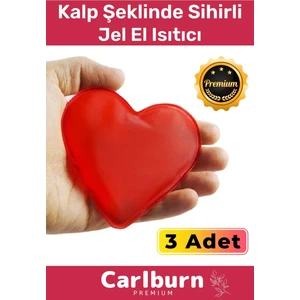 Premium Özel Üretim Kalp Şeklinde El Isıtıcısı Sihirli Jel Isıtıcı Torba Kalpli Cep Sobası 3'lü Set