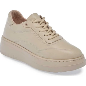 Bej Hakiki Deri Kadın Sneaker - K24S1AY67554-A25