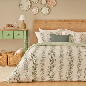 Bella Maison %100 Pamuk Ranforce Julia Çift Kişilik Nevresim Seti Yeşil (200x220 cm)