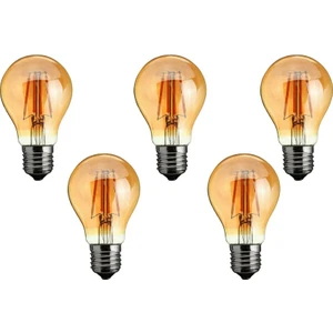 AC Aydınlatma 6W Rustik Ampul 2700K (Amber Işık) A60 - 5 Adet