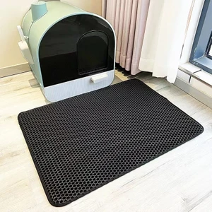 Kedi Kumu Matı Kedi Kumu Tutma Matı Petek Çift Katmanlı Tasarım Idrar ve Su Geçirmez Malzeme Dağılma Kontrolü Daha Az Atık Daha Kolay Temizlenir Yıkanabilir (Yurt Dışından)