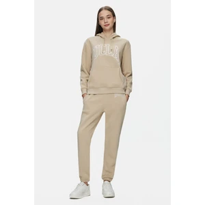 JULES Koyu Bej Rahat Paça Nakışlı Şardonlu Standard Fit Kadın Eşofman Alt