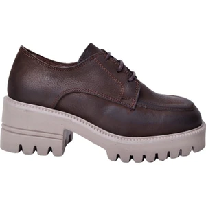 D24KA-3085 Kahve Kadın Deri Ayakkabı