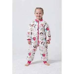 Miniğimin Cicileri Donat Kız Çocuk Elyaf Dolgulu  2.5 Tog Desenli uyku tulumu - Fuşya