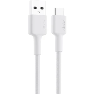 CB-CD30-WH Naylon Örgülü USB-A Type-C Şarj Kablosu 0.9M