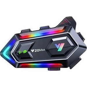 Y20 Max Bluetooth 5.3 Kask Interkom 2 Kişi 300 Metre Eşleşme Işıklı