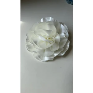 Âlâ Atelier Iğneli Kumaş Çiçek Broş Gül Broş Ekru