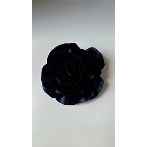 Âlâ Atelier Iğneli Kumaş Çiçek Broş Gül Broş Lacivert