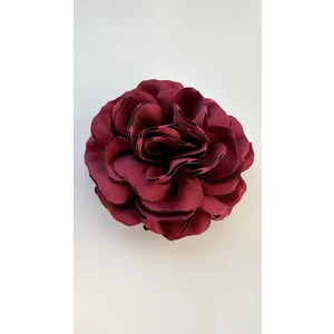 Âlâ Atelier Bordo Kumaş Çiçek Broş 10 cm Yetişkin Kadınlar İçin Şık Tasarım Aksesuar