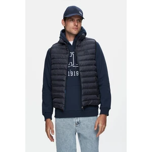 Blume Lacivert Fermuarlı ve Cepli Polyester Standard Fit Erkek Yelek