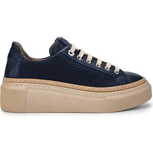 Tamer Tanca Kadın Hakiki Deri Lacivert Sneakers & Spor Ayakkabı 937 5022-09 Bn Ayk Y23 Lacı Floter