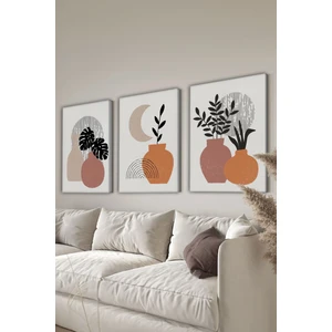 Dekoratif 3 Parça Kanvas Tablo - 3CNVS16