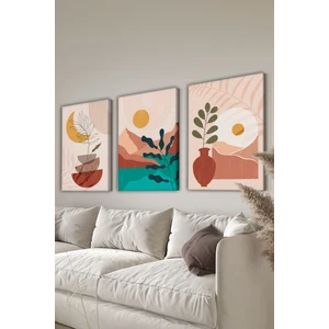 Dekoratif 3 Parça Kanvas Tablo - 3CNVS12
