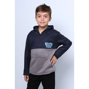 Erkek Çocuk Kapşonlu Sweat Baskılı Cepli C34