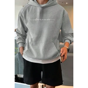 Dreamer Ön Yazı Baskılı Erkek Sweatshirt
