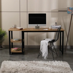 Çalışma Masası Kitaplıklı Raflı Büyük Boy 60X160