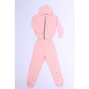 Kız Çocuk Eşofman Takımı Kapşonlu Fermuarlı C48