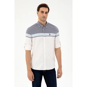 U.S. Polo Assn. Erkek Lacivert Gömlek Desenli 50296627-VR033