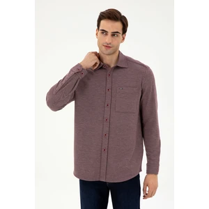 U.S. Polo Assn. Erkek Bordo Gömlek Örme 50306264-VR014