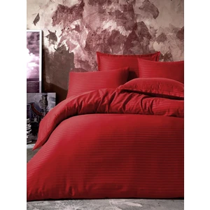 Premium Silver Bordo Tek Kişilik Saten Nevresim Takımı