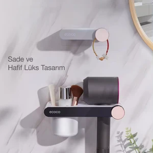 Duvara Yapışkanlı Saç Kurutma Makinesi Tutacağı ve Banyo Düzenleyici