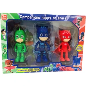 Pjmasks 3'lü Figür Set Pijamaskeliler Catboy Owlette Gekko Oyuncak Figür