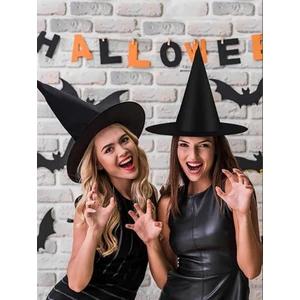 Halloween Cadı Şapkası Yetişkin Siyah AST6746