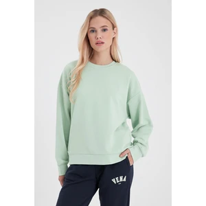 Kadın Rhona Ada Çayı Bisiklet Yaka Regular Fit 3 Iplik Sweatshirt