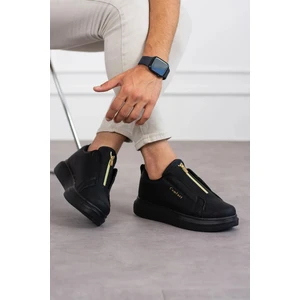 Yüksek Taban Fermuar Detaylı Casual Sneaker Tarz Erkek Ayakkabı