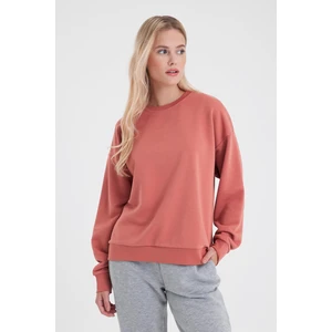 Kadın Rhona Gül Kurusu Bisiklet Yaka Regular Fit 3 Iplik Sweatshirt