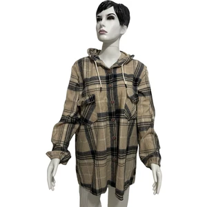 Büyük Beden Oversize Kapşonlu Oduncu Gömlek Renkli