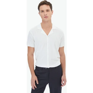 Ekru Regular Fit Casual Gömlek