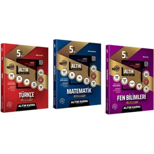 Altın Karma Yayınları 5. Sınıf Türkçe + Matematik + Fen Bilimleri Altın Etkinlikli Kazanım Soru Bankası